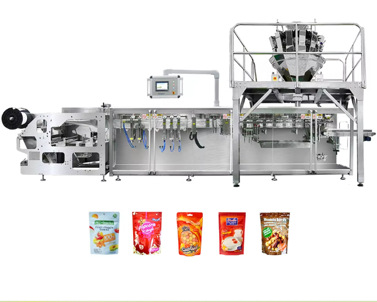 Premade Pouch Stand Up Doypack Granule Nuts Multihead Weigher Automatic Horizontal multifunctional packaging machine