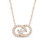 Lab Grown Diamond Necklace Jewelry Type 18K 14K 10K Solid Gold Clarity CVD Round
