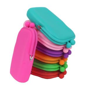 Wholesale Multi-Usage Ladies Girls Silicone Jelly Pouch For Card /Coin/ Eye Glass / Makeup , Eco-Friendly from china suppliers