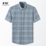 Casual Plaid Shirt 100% Cotton Oxford Cotton Anti-Wrinkle Breathable Thin Man