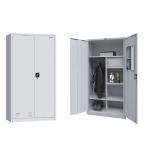 2 Door Metal Wardrobe Closets Steel Clothes Cabinet Flash Lock
