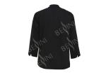 Long Sleeve Men'S Protective Work Clothing Black Chef Jacket Eco Friendly