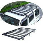 Toyota LC76 Land Cruiser Flat Roof Rack with AL6063 SS304 Material and Gutter