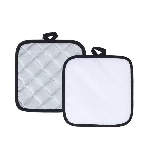 Diy Custom Sublimation Heat Insulated Pad With Black Edge For Kitchen Polyester Placemats For Sublimation