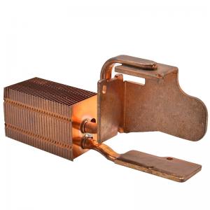 Wholesale Pure Copper Heat Pipe Radiator Heat Sink With Buckle Fin Anti Oxidation from china suppliers