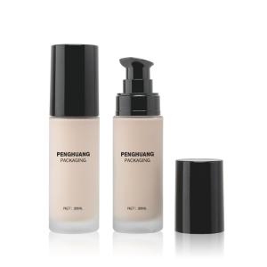 Wholesale ODM 30ml Glass Empty Liquid Foundation Bottles With Pump Face Care Moisturizer from china suppliers