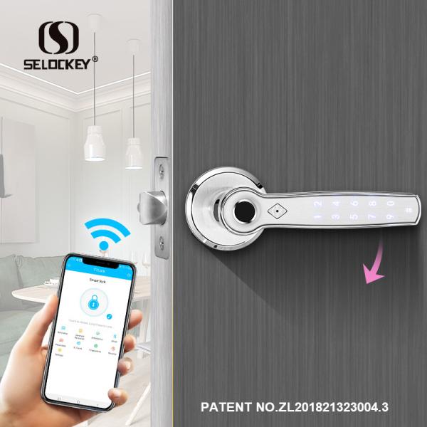 Stainless Steel Fingerprint TTlock App Bluetooth Smart WIFI Door Lock