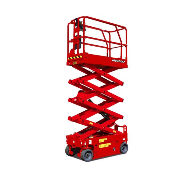 25ft Height Lift Safety Single Man Electric Scissor Lift , Motorized Scissor