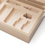 Customized Luxury PU Leather Flap Gold Hot Stamp Logo Skincare Kit Box Beauty