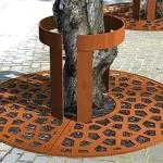 Outdoor Corten Steel Tree Grating Street Metal Tree Protection Grate Tree Grills