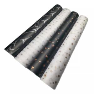 Wholesale Flower Bouquet Cardboard Wax Gift Wrap Paper Roll Thin Matte Custom Logo Printed from china suppliers