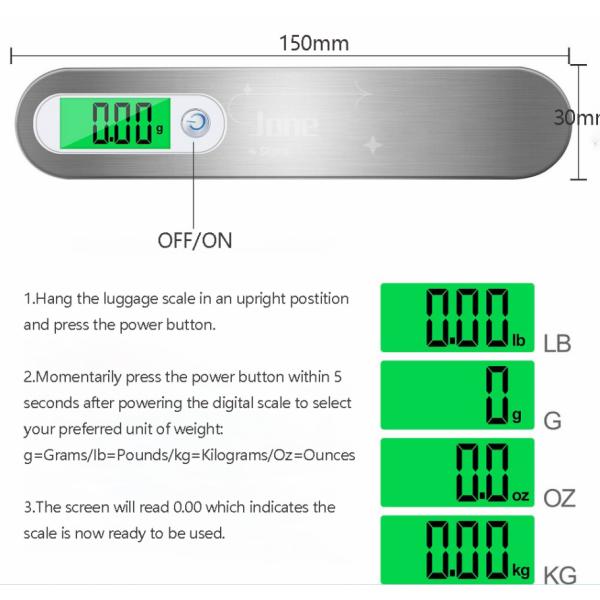 Mini Electronic Hanging Luggage Scale 50kg LCD Digital Weighing Scale Stainless Steel ABS Material OEM Small Hanging Scales