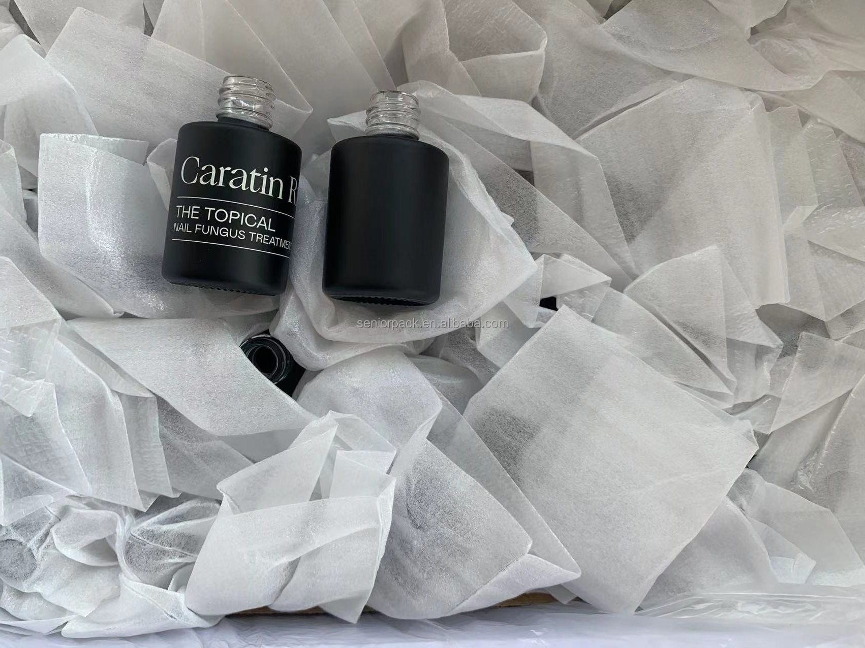Glass Nail Polish Bottle with Cap and Brush Customized Design from Private Label