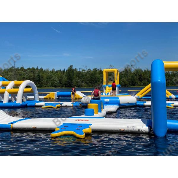 Bouncia Lake Inflatable Water Obstacle Course For Adults And Kids