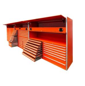 Wholesale Silver Car Repair Garage Workshop Tool Cabinet Heavy Duty Steel XXXL Tool Box with Wheels from china suppliers