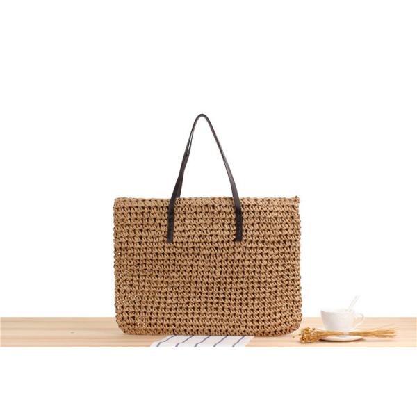 CROSS-BORDER NEW LARGE CAPACITY CASUAL STRAW BAG JAPAN AND SOUTH KOREA SHOULDER BAG SOLID COLOR HAND-WOVEN BAG SEN