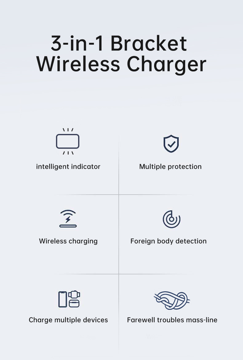 Aluminum 15W Wireless Charging Stand for Qi Standard Smart Phone
