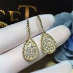 full diamond earrings 18kt gold with yellow gold or white gold