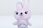 Pink Color Plush Bunny Keychain , Dressup Mermaid Stuffed Bunny Keychain