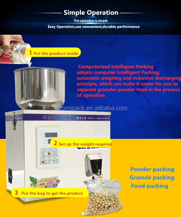 Brand New Table Top Powder Coffee Pod Tea Bag 2-200G Filling Machine for Wholesales