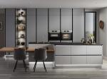 Customized Luxury Waterproof Fireproof Matte Smart Wood Kitchen Cabinets for