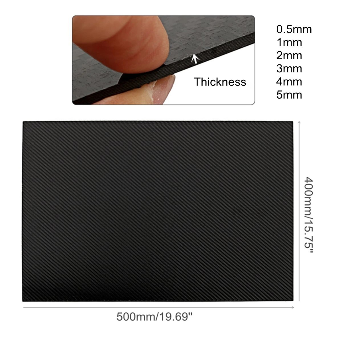 Full 3K 8mm Carbon Fiber Plate High Tensile Strength For Robotics
