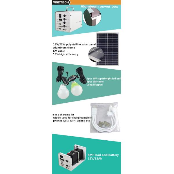 Green Energy Portable Solar Battery System Simple Structure Easy Operate