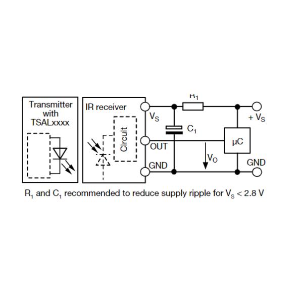TSOP34838 Vishay Infrared Receivers 2.7-5.5V 38kHz IR Receiver Modules for Remote Control Systems