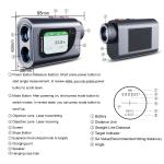 600m Handheld Laser Rangefinder for Golf Hunting Outdoor Sports in Gray