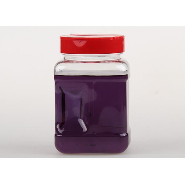 Customized Screw Cap Clear Plastic Bottles With Plastic Lid For Food / Spice