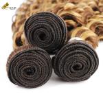 Piano 4/27 Ombre Human Hair Extensions Deep Wave Hair Bundles