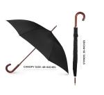 BSCI Normal Standard Size 190T Pongee Fabric Wooden Handle Umbrella