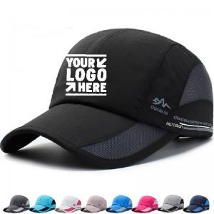 Wholesale Custom Logo Imprint Unstructured Outdoor Sports Mesh Caps  Quick Dry Baseball Hat Hip Hop Dad Hats Two- Tone Hats from china suppliers
