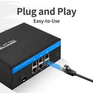 Wholesale Gigabit Unmanaged Fiber Optic Switch 180W Active PoE Din Rail For IP Cameras from china suppliers