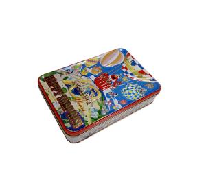 Wholesale Food Grade Tin Cookie Can , Metal Square Candy Storage Containers from china suppliers