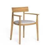Garden Wooden Teak Wood Table Chair Set Outdoor Foam water-resistant Fabric