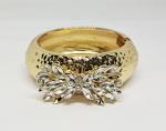 Fashion bowknot Crystal Bracelet Bangle for Women Gold Silver Color Wedding