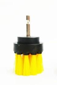 2 Inch Yellow Medium Bristle Drill Brush For Bathroom, Bathtub, Tile And