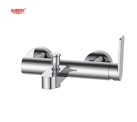 OEM Single Lever Bathtub Bath Shower Faucet Mixer Bathroom Chrome ODM Round