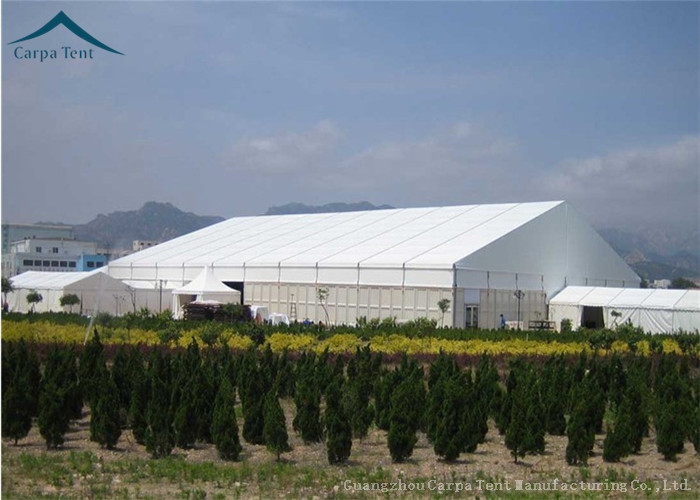 Large Rainproof Clear Span Buildings For Temporary Warehouse , ABS Side Wall