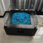 High Temperature Black Color Metal Square Gas Patio Heater Fire Table