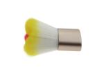 Bicolor Flower Shapes Powder Flat Top Kabuki Brush Plastic Handle