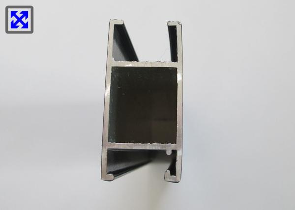 Thick Type Aluminium Extruded Profiles Black Powder Coating For Balcony Folding