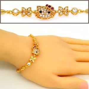 Wholesale Classic 18K Gold Plated Cubic zirconia Bracelet &amp; bangles factory wholesale high quality from china suppliers