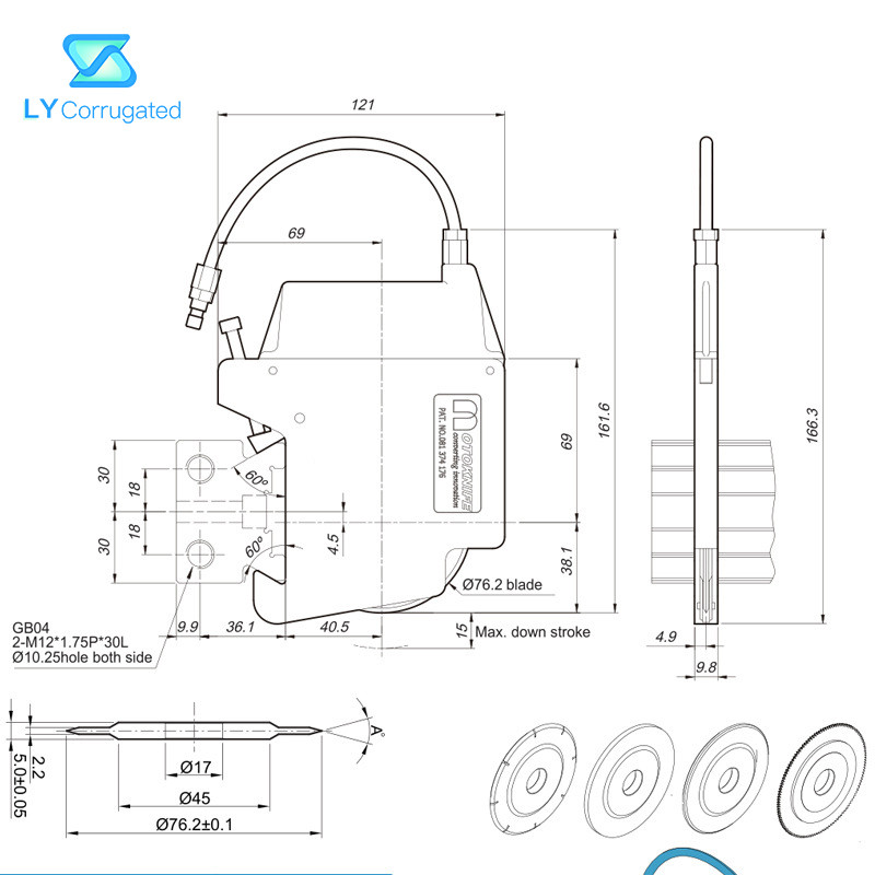Pneumatic Cutting Tool Holder Air pressure slitting Knife For Nonwoven Fabric