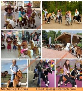Wholesale Outdoor Amusement Rides Plush Ride On Horse Toys, Ride on Horse Toy Animal Rides Games from china suppliers