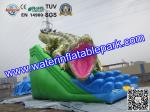 Commercial Crocodile Inflatable Slide , Inflatable Water Slide For Rental