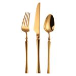 Elegant Design 304 Stainless Steel Flatware Mirror Gold Kitchen Cutlery Knife