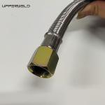 5ft Red and Silver Propane Stainless Steel Braided Camper Tank LPG Gas Hose with