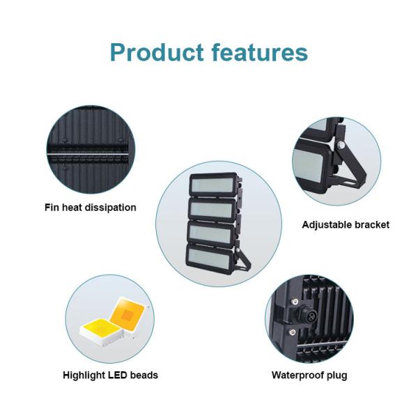 High-Brightness Modular LED Flood Light Aluminum Alloy Body IP65 Waterproof For Building Facades Courtyards Parking Lots Outdoor